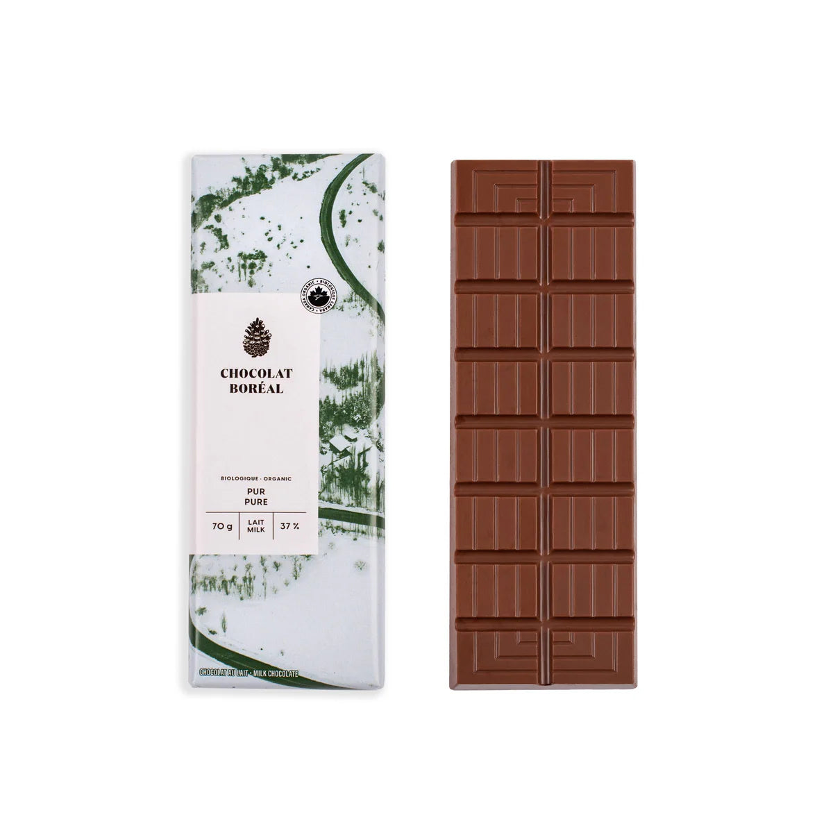 Chocolat Boreal - Pur Biologique LAIT Bar