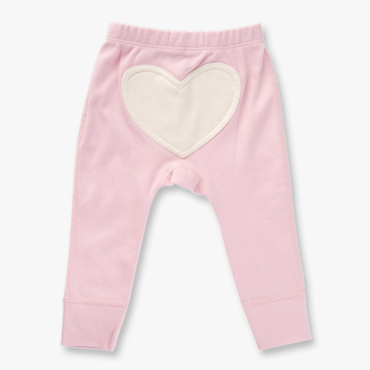 Sapling - Dusty Pink Heart Pants (0-3 mos)