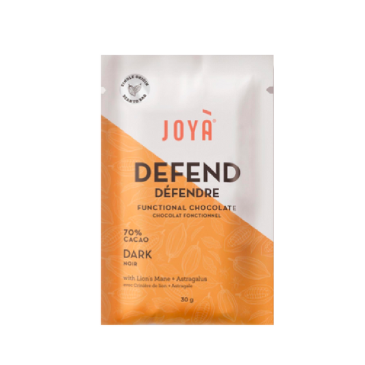 JOYA - Functional Chocolate - 30g - Dark 70% Cacao (Defend) - Immune Support + Adaptogenic