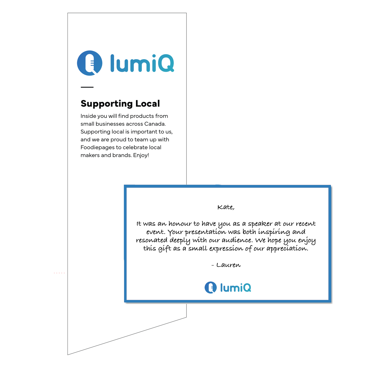 LumIQ Sticker + Gift Message Card Bundle