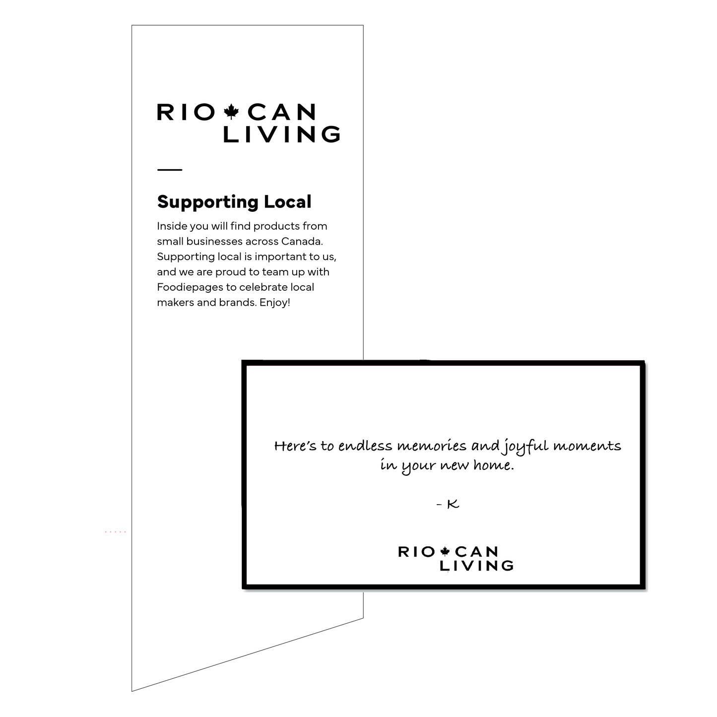 RioCan Living Sticker + Gift Message Card Bundle