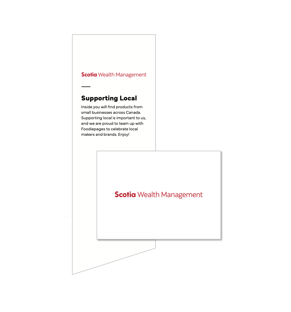 Scotia Wealth Box Sticker + Gift Message - ENGLISH
