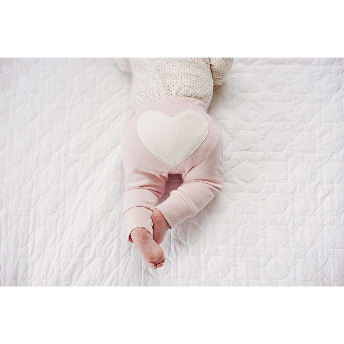 Sapling - Dusty Pink Heart Pants (0-3 mos)